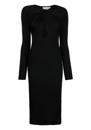 Coperni cut-out detail midi dress - Black
