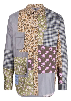MCQ patchwork-design shirt - Grey