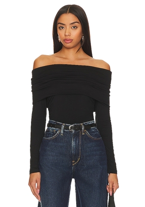 LNA Lia Fold Over Top in Black. Size L. Also in S, XS.