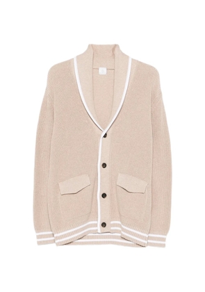 Eleventy flap-pockets striped cardigan - Neutrals