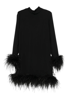 ALESSANDRO LEGORA feather-trim dress - Black
