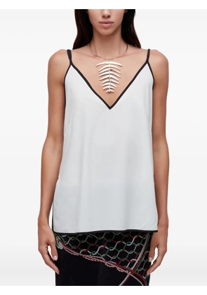 Osklen V-neck bias-bound top - White