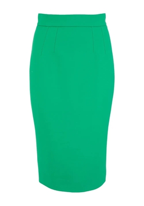 Dolce & Gabbana back-slit zip midi skirt - Green
