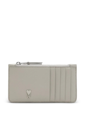 AMI Paris Ami De Coeur leather cardholder - Grey