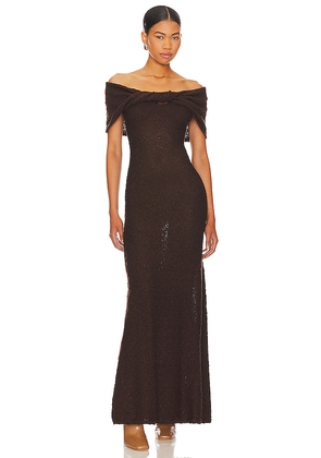 LPA Caley Maxi Dress in Chocolate. Size L. Also in M, S, XL, XS, XXS.