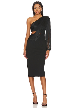 NBD Joona Midi Dress in Black. Size S. Also in XS, XXS.