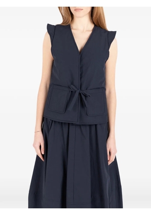 Société Anonyme V-neck tie-detail vest - Blue