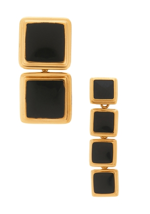 Heaven Mayhem Archer Earrings in Metallic Gold,Black.