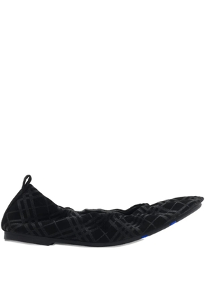 Burberry suede ballerina shoes - Black