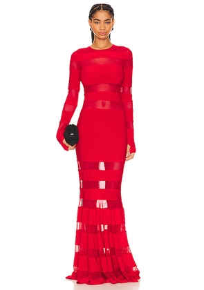Norma Kamali x REVOLVE Spliced Dress Fishtail Gown in Red. Size XXS. Also in L, XL, XS.