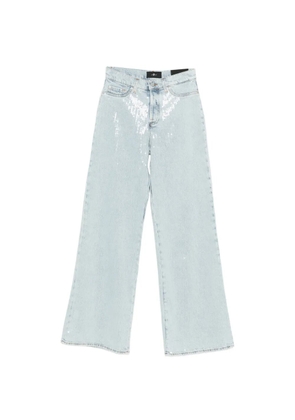 7 For All Mankind sequin straight-leg jeans - Blue