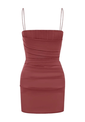 Alex Perry draped mini dress - Orange