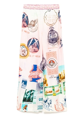 Camilla relaxed panel trousers - Pink