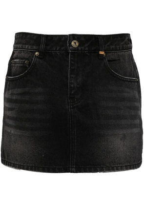 We11done cotton A-line skirt - Black