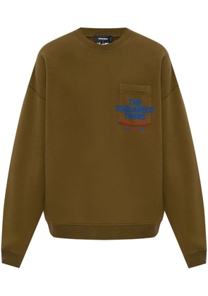 DSQUARED2 logo-print sweatshirt - Green