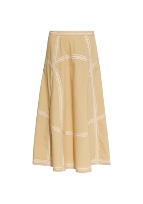 Ulla Johnson Norah panelled midi skirt - Neutrals
