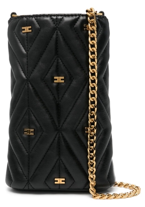 Elisabetta Franchi Étoile quilted phone case - Black
