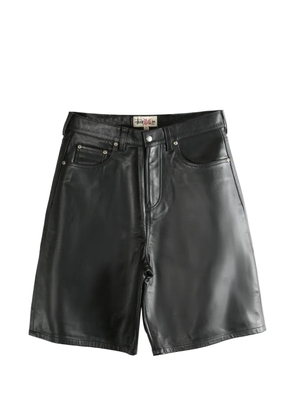 Stüssy leather shorts - Black