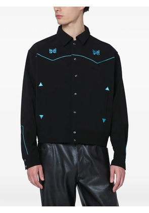 Needles butterfly-embroidery shirt - Black