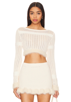 Lovers and Friends Savannah Sweater in Ivory. Size L. Also in M, S, XS.