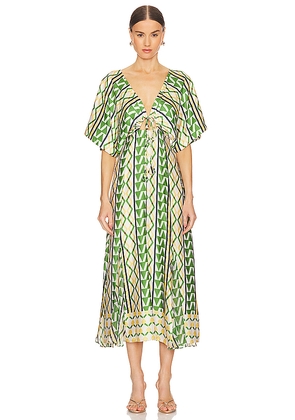 MISA Los Angeles Irena Dress in Green,Orange. Size XS. Also in XXS.