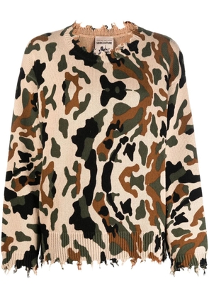 Semicouture camouflage jersey-knit jumper - Neutrals