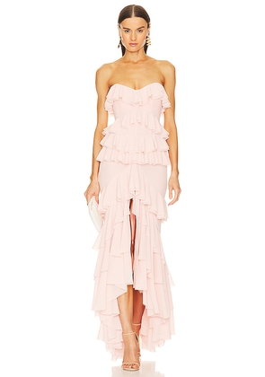 Michael Costello x REVOLVE Oleksandra Gown in Blush. Size L. Also in M, S, XS, XXS.