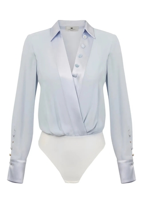 Elisabetta Franchi satin-trim bodysuit - Blue