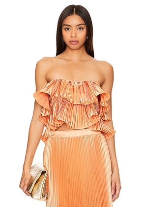 L'IDEE Romance Top in Orange. Size 14/XL. Also in 8/S.