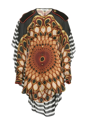 Givenchy Pre-Owned geometric-print silk blouse - White