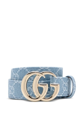 Gucci GG monogram denim belt - Blue