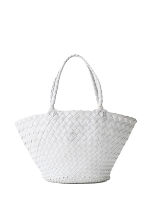 DRAGON DIFFUSION Egola woven tote bag - White