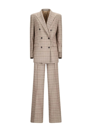 Tagliatore double-breasted checked blazer - Neutrals
