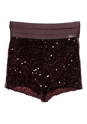 Elisabetta Franchi sequin-embellished shorts - Red