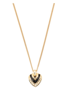 Christian Dior Pre-Owned 1990s heart pendant necklace - Gold