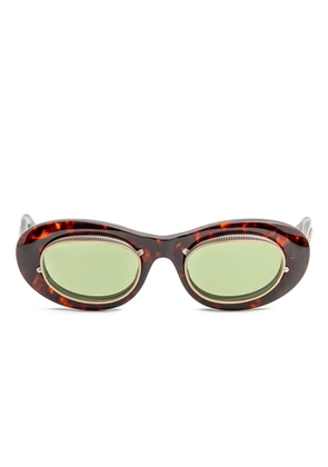 Matsuda oval-frame sunglasses - Brown