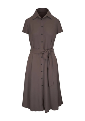 Kiton belted shirt dress - Brown