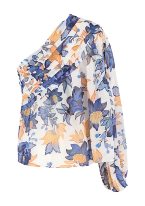 FARM Rio one-shoulder floral print top - Neutrals