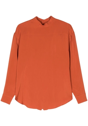 colville lace-up crepe blouse - Orange