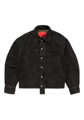 Eckhaus Latta panelled denim jacket - Grey