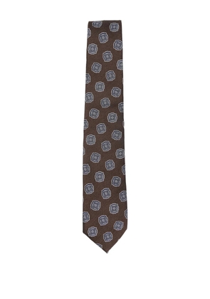 BIGI MILANO patterned silk tie - Brown