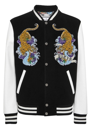 Philipp Plein tattoo-patches bomber jacket - Black