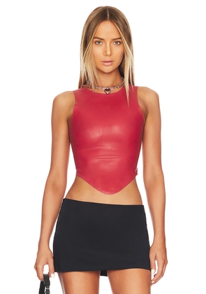 Miaou Jinx Top in Red. Size M. Also in XL/1X, XS.