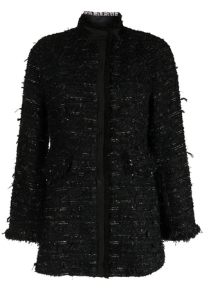 SHIATZY CHEN tweed high-neck jacket - Black