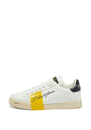 Dolce & Gabbana Pre-Owned Portofino leather sneakers - White