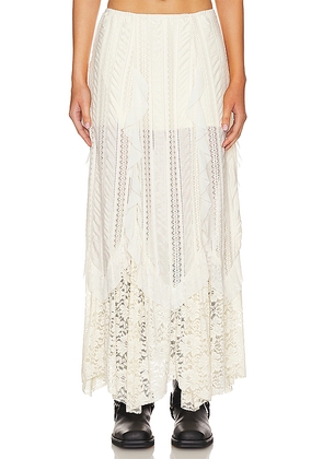 MORE TO COME Orchid Maxi Skirt in Ivory. Size L. Also in M.