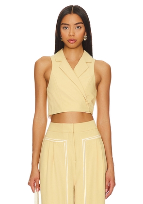 OSIS STUDIO Rachel Vest in Beige. Size L. Also in M, S, XL, XS.