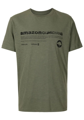 Osklen text-print cotton T-shirt - Green