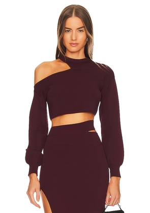 Michael Costello x REVOLVE Asym Cut Out Dolman Sweater in Purple. Size M. Also in S, XS, XXS.
