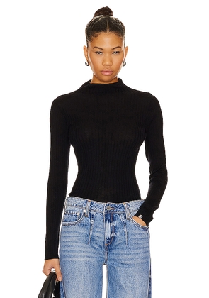 One Grey Day Carter Merino Mock Neck in Black. Size XL. Also in XS.